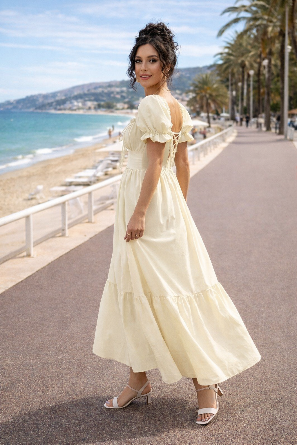 Elysian Puff-Sleeve Maxi Dress