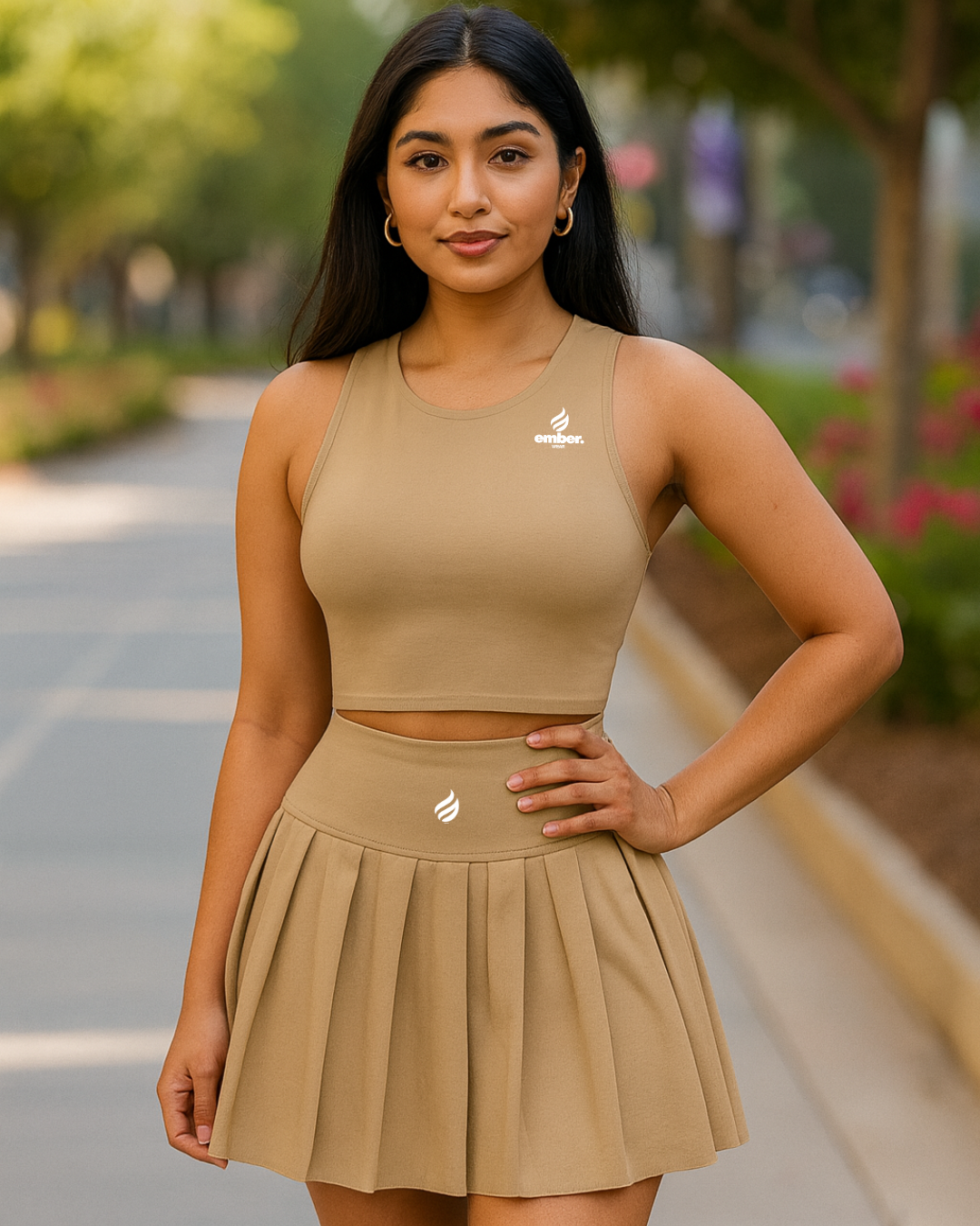 Ember Athletica – Women’s Active Skirt & Crop Top Set