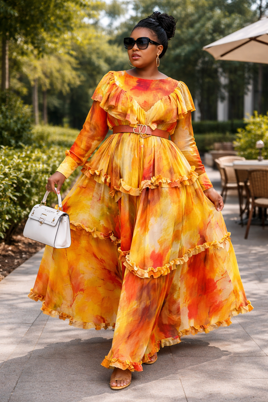 Aurora Ruffle Maxi Dress