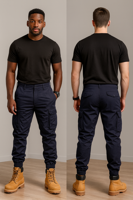 Ember Wear “Men’s Cargo Flex Jogger Pants” – Multi-Colour Collection