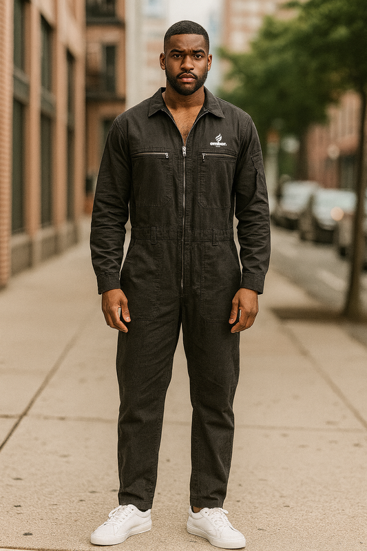 Ember “Work Ready” Utility Jumpsuit – Black Edition